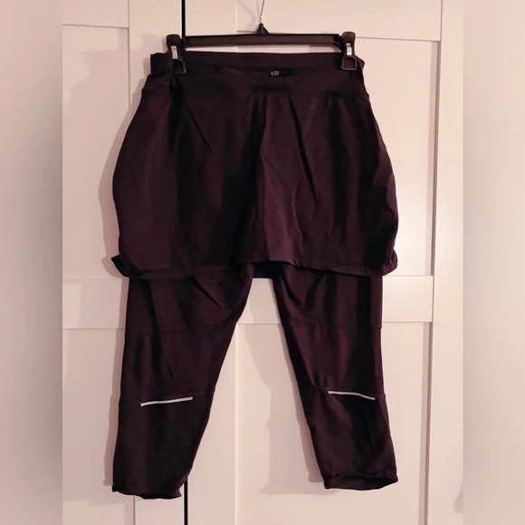 Athleta Dynamic Duo Athletic Skirt Crop Legging Combo Black Size Small - Picture 2 of 2